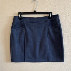 LOFT faux suede mini skirt